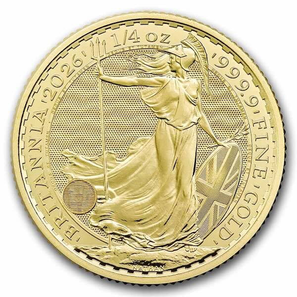 Compare 2026 Great Britain 1/4 oz Gold Britannia Coin prices
