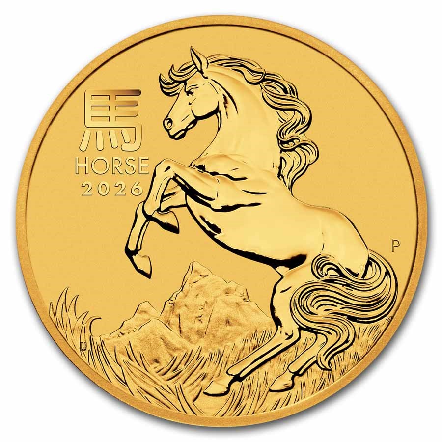 Compare 2026 Australia 1/4 oz Gold Lunar Horse BU Series III Coin prices