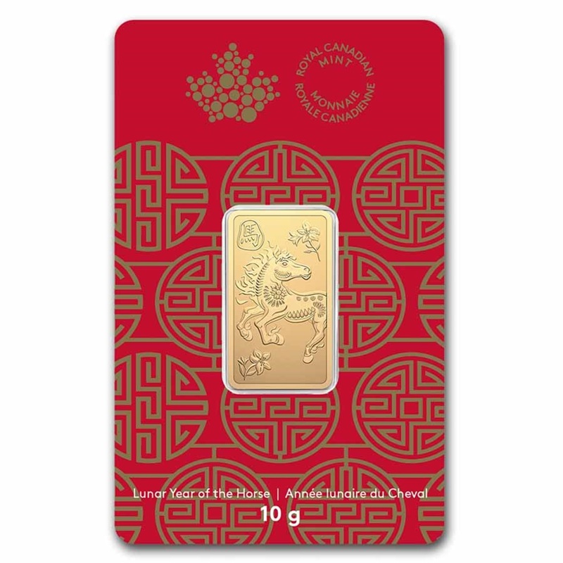2026 Canada 10g Gold Bar – Lunar Year of the Horse (Premium)