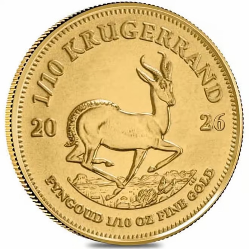 Compare 2026 1/10 oz Gold Krugerrand Coin prices