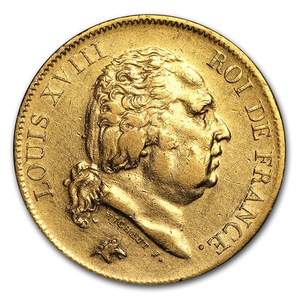 Compare Gold 40 Francs Louis XVIII prices