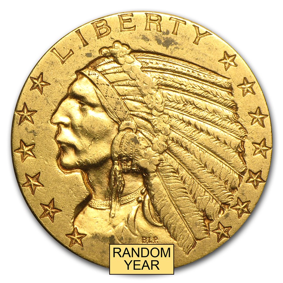 Compare $5 Indian Half Eagle Gold Coin (XF) - Random Year prices