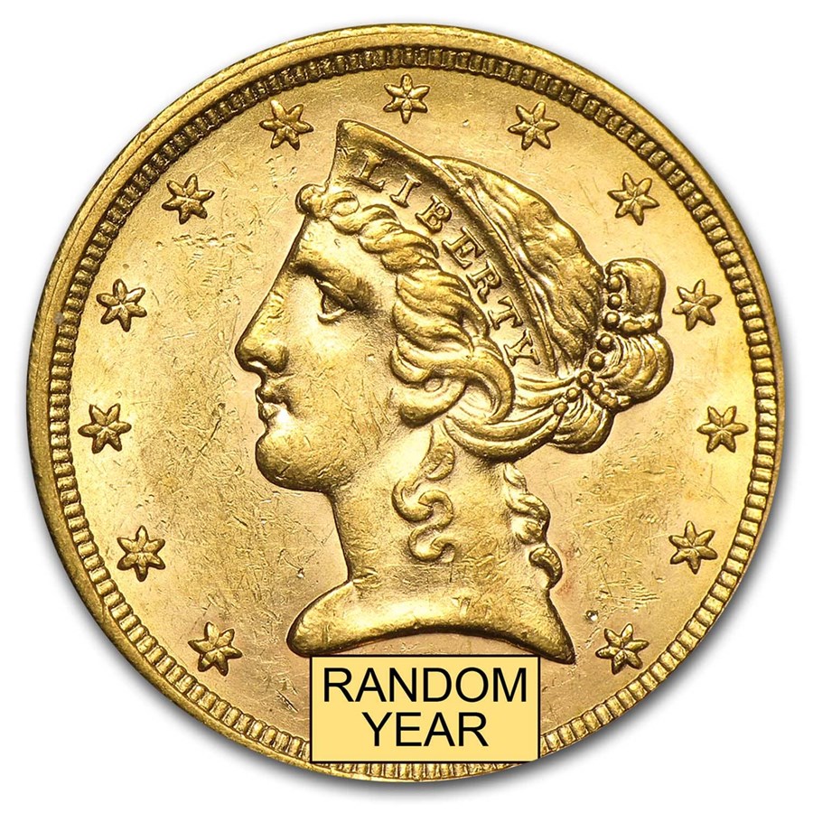 Compare $5 Liberty Half Eagle Gold Coin (AU) - Random Year prices
