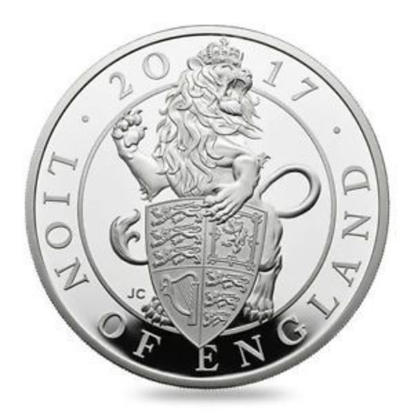 Compare silver prices of 2017 Queen's Beast Lion 5 oz Silver Proof