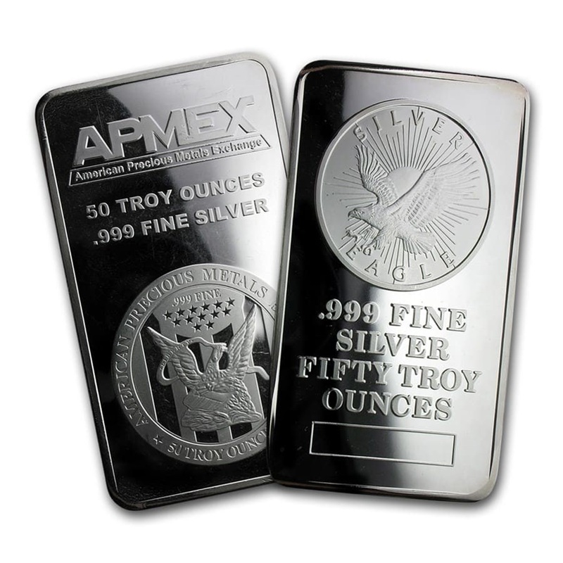 50 oz Secondary Market Silver Bar (.999 Fine)