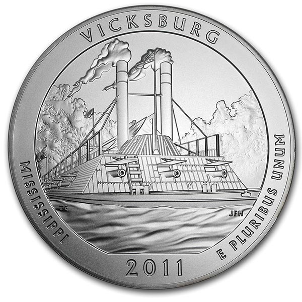 Compare 2011 ATB Vicksburg National Military Park MS 5 oz Silver