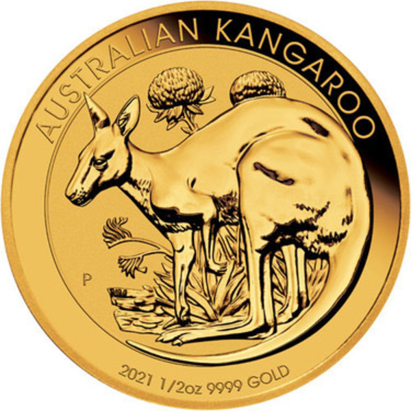 Compare gold prices of 2021 1/2 oz Australian Gold Kangaroo Coin (BU)