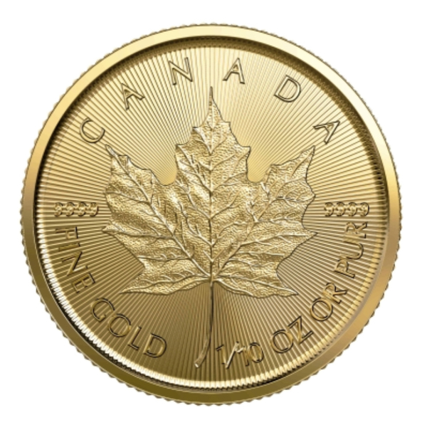 Compare gold prices of 2021 Canadian Gold Maple Leaf 1/10 oz Coin