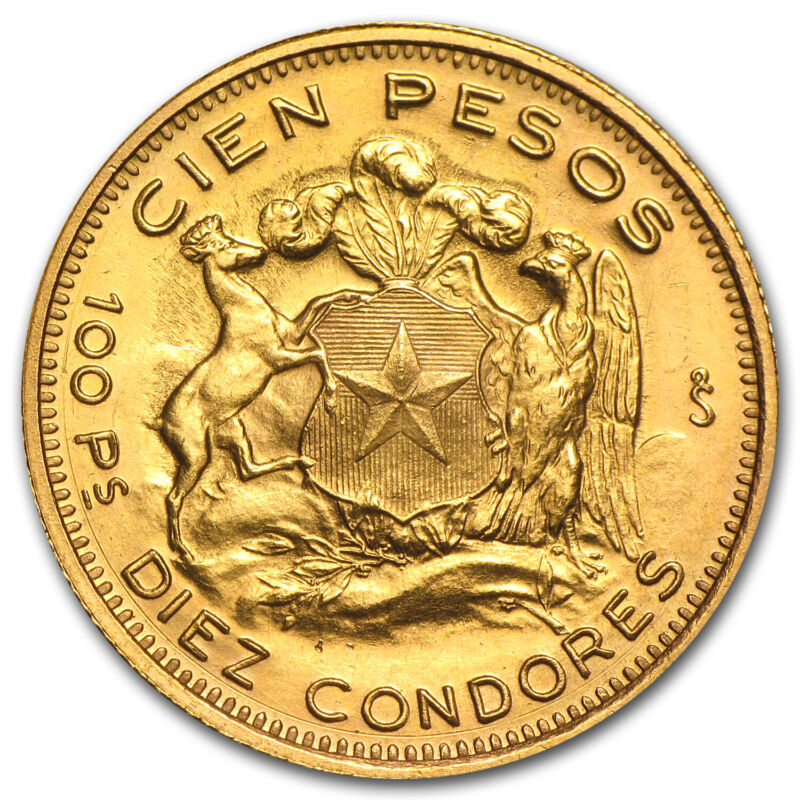 Compare Chile 100 Pesos Gold Coin - Random Years prices