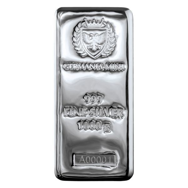 Compare silver prices of Germania Mint Cast Silver Kilo Bar 32.15 oz