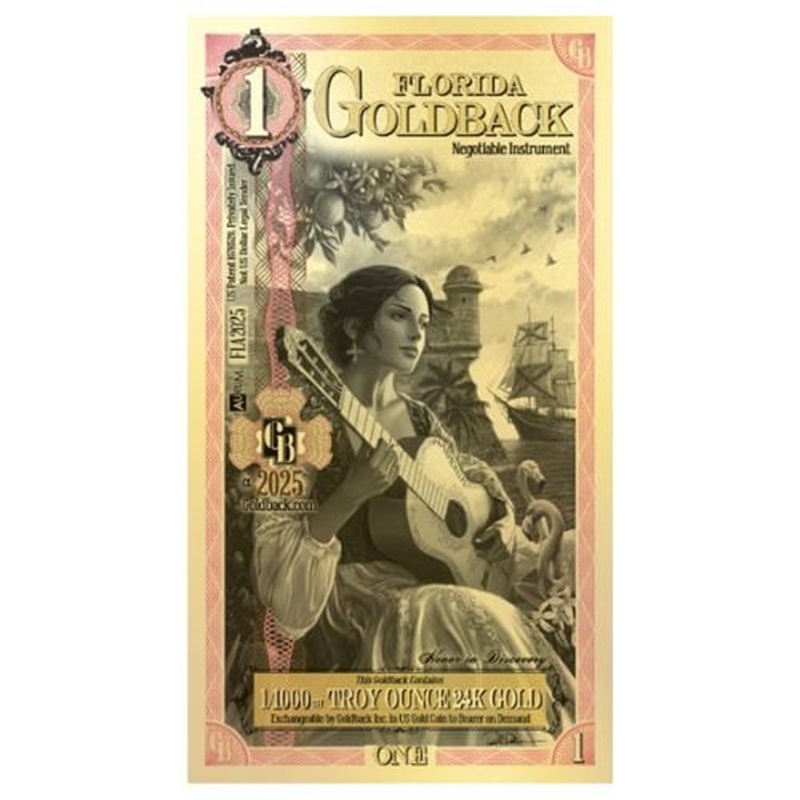Compare Florida 1 Goldback Note (24K) prices