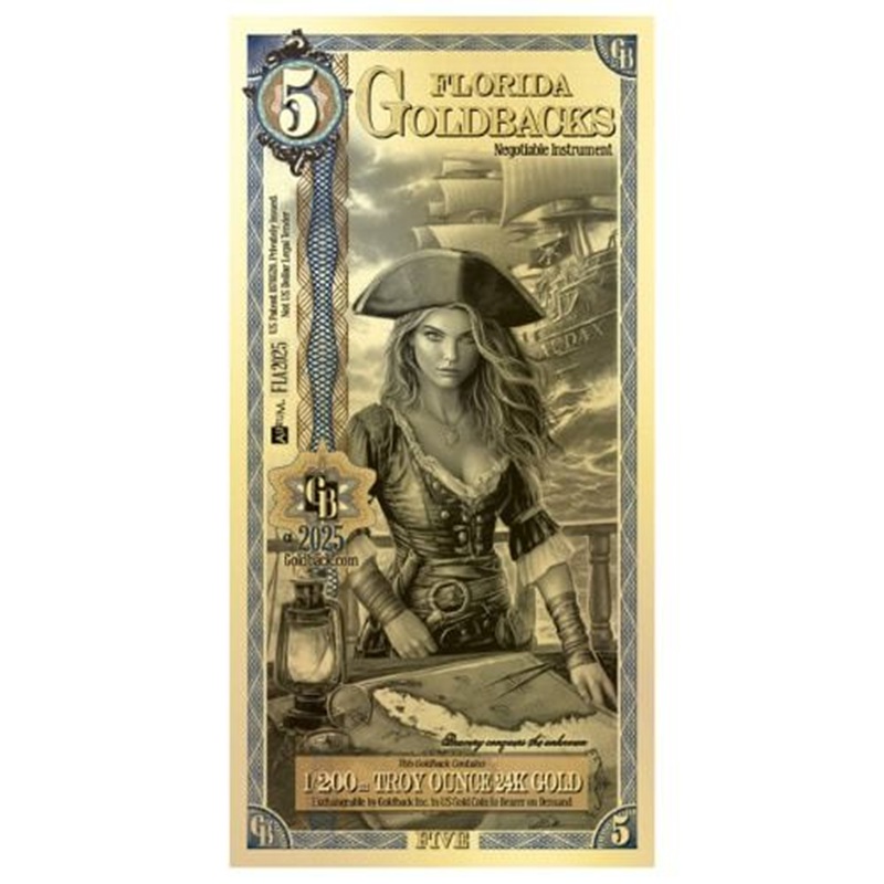 Compare Gold Aurum Florida 5 Goldback Note (24K) prices