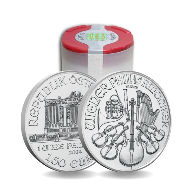 Tube of 20 - 2025 1 oz Austrian Silver Philharmonic Coin