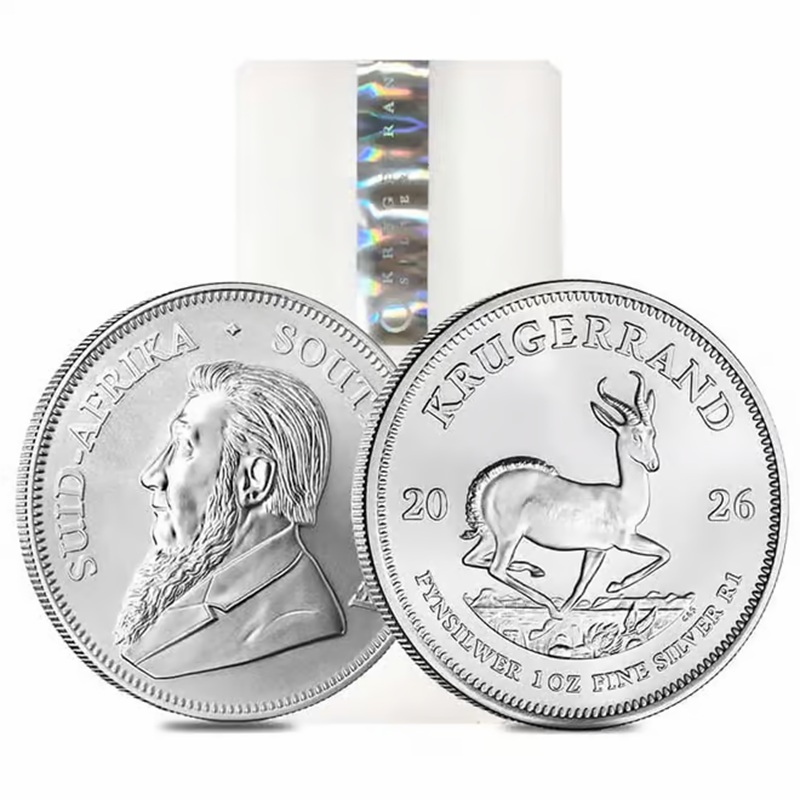 Compare Roll of 25 - 2026 South Africa 1 oz Silver Krugerrand Coin prices