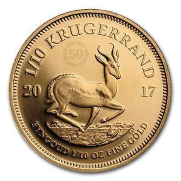 Compare gold prices of South Africa 1/10 oz Gold Krugerrand (Random Year)