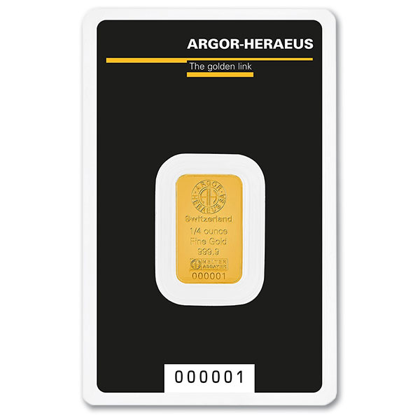 Compare Argor-Heraeus 1/4 troy oz Gold Bar prices