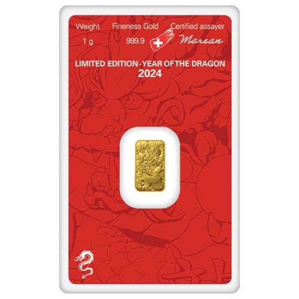 Compare 1 Gram Argor-Heraeus Year of the Dragon Gold Bar prices