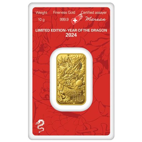 Compare 10 Gram Argor-Heraeus Year of the Dragon Gold Bar prices