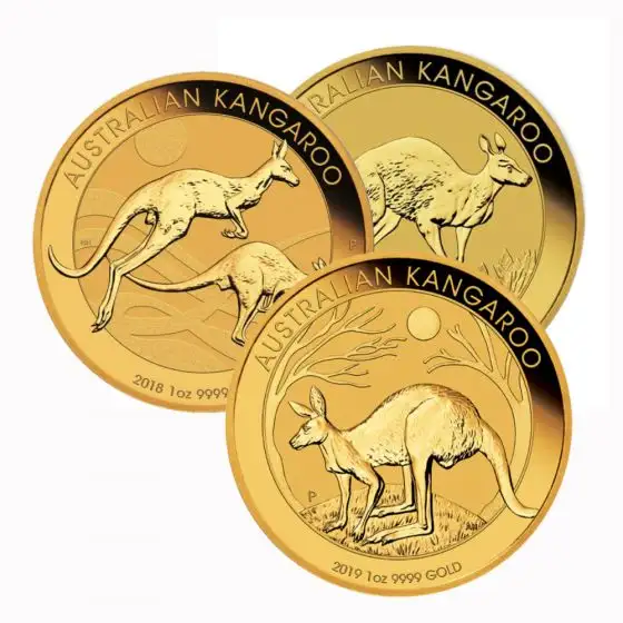 SKU#175005 2019 Australia 1 oz Gold Kangaroo MintDirect® Single 