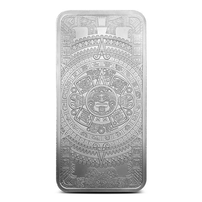 1 oz Silver Bar - Aztec Calendar - 1 oz Silver Bar - 999 fine