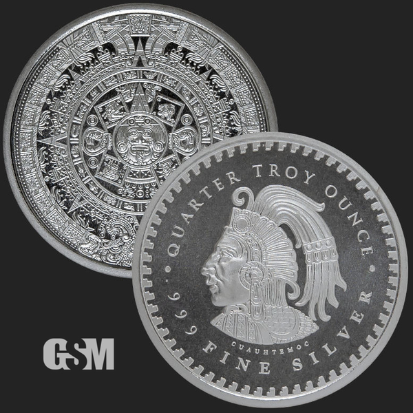 Compare Aztec Calendar 1/4 oz Silver Round  prices