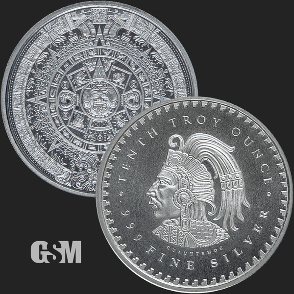Compare silver prices of Aztec Calendar 1/10 oz Silver Round