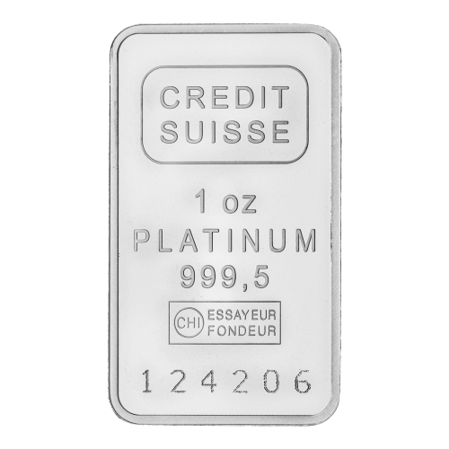 Compare Credit Suisse 1 oz Platinum Bar dealer prices