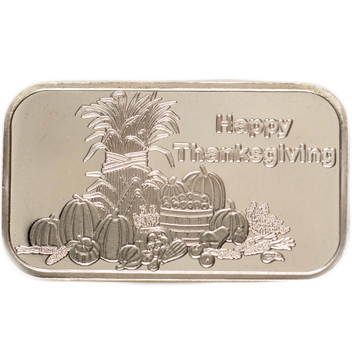 Compare Happy Thanksgiving - 1 oz Silver Bar prices