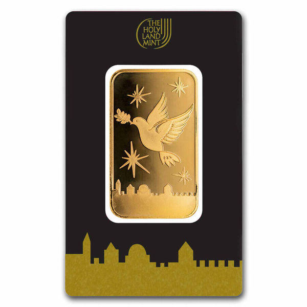 Compare Holy Land Mint Dove of Peace 1 oz gold bar prices