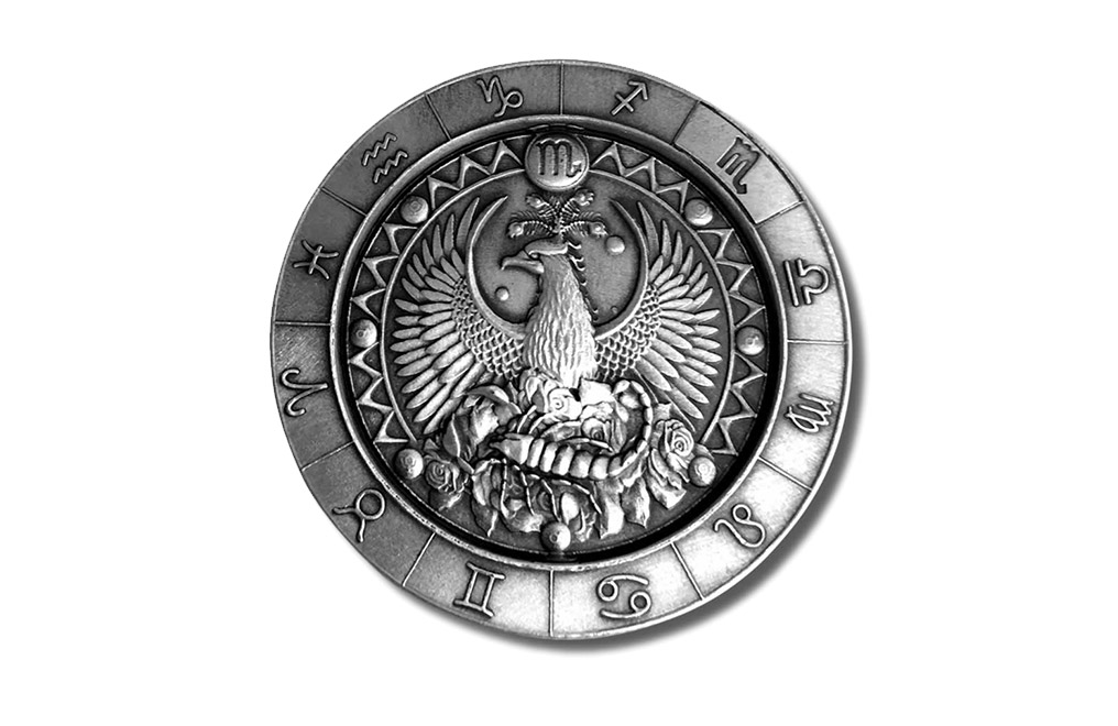 Compare Scorpio 1 oz Silver Round - Antique Finish prices