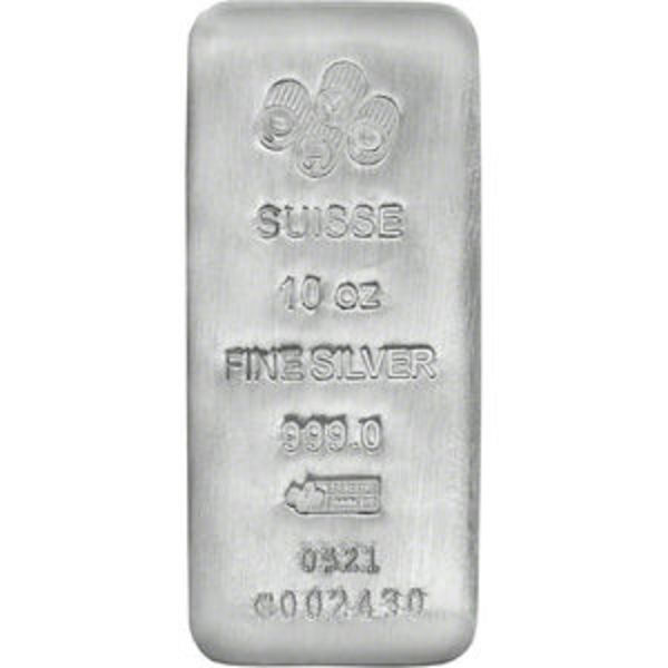 Compare cheapest prices of PAMP Suisse Cast 10 oz Silver Bar 