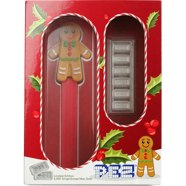 Compare silver prices of PAMP Suisse PEZ Dispenser Gingerbread Man & Silver Wafers