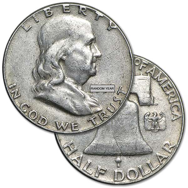 Compare 90% Silver Franklin Half Dollars BU - $1 Face Value prices