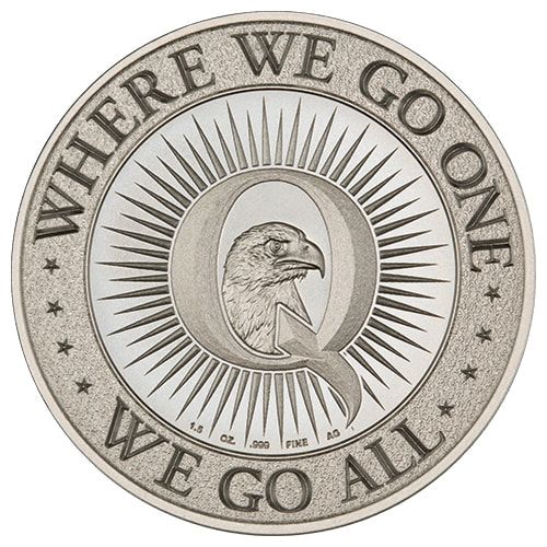 Compare prices of 1 oz Qanon Silver Round from online dealers