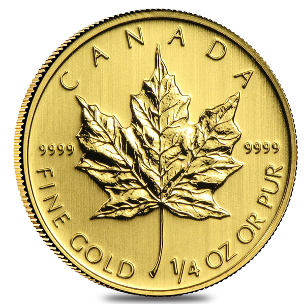 Compare cheapest prices of 1/4 oz Canadian Gold Maple Leaf Coin - Random Year 