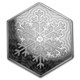 10 oz Silver Snowflake Vintage Hexagon Silver Bar