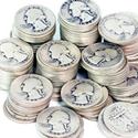 Compare 90% Junk Silver Quarters, $100 FV Bag prices