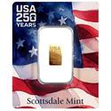 Compare 1/100th oz 250th Anniversary USA Gold Bar prices