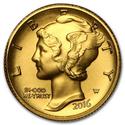 Compare 2016-W 1/10 oz Gold Mercury Dime Centennial prices