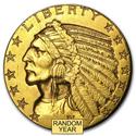 Compare $5 Indian Half Eagle Gold Coin (Cleaned/Jewelry Grade) - Random Year prices
