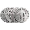 Compare $1 Face Value 90% Silver Standing Liberty Quarters - Worn Dates prices