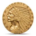Compare $5 Indian Half Eagle Gold Coin (VF+) - Random Year prices