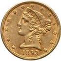 Compare $5 Half Eagle Liberty Head prices
