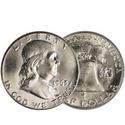 Compare $10 FV Franklin Half Dollars AU prices