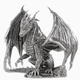 Draco the Dragon 8 oz Silver Statue