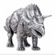 Triceratops 8 oz Silver Statue
