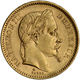 20 Francs Gold Coin - Napoleon III Laureate Head - France