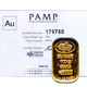 PAMP Suisse 100 Gram Poured Gold Bar