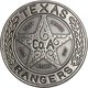 1 oz Texas Ranger Wagon Wheel Badge Antique Silver Round