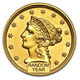 $2.50 Liberty Quarter Eagle Gold Coin (VF+)
